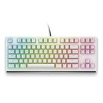 Alienware Tenkeyless (TKL) Gaming Mechanical Keyboard AW420K - Cherry MX Red Switches, RGB Lighting (AlienFX), PBT Keycaps, Anti-Ghosting, N-Key Rollover, Adjustable Height, Qwerty, Lunar Light