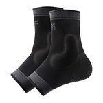 Protle Foot Socks Ankle Brace Compression Support Sleeve with Silicone Gel - Boosts Recovery from Joint Pain, Sprain, Plantar Fasciitis, Heel Spur, Achilles tendonitis (X-Large, Pair-Black)