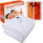 WARMER Electric Blanket - Double Size, Maximum Coverage, Left & Right Dual Heating Zones, 9 Heat Setting, 2 & 10 Hour Timer - Double Size (160 X 137cm)