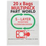 Part World 20 x Henry Hoover Bags Microfibre Poly Dust Bags for Vacuum Cleaner Numatic Hetty Basil James Double Pack(Pack of 20) Compatiable