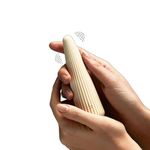 Lazyday co. Lowkey Bliss Premium Personal Body Massager Machine for Pain Relief & Relaxation, Electric Massager for Women and Men, Platinum-grade silicone, Rechargeable, Fast Charging (Silk Sandstone)