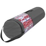 Primode Wrapping Paper Storage Bag | Wrapping Paper Organizer Under Bed for Storing Multiple Rolls of Gift Wrap, 42” Length Container Constructed of Durable 600D Oxford Material (Gray)