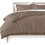 Bare Home Duvet Cover Set King/Cal King Size - Premium 1800 Super Soft Duvet Covers Collection - Lightweight, Duvet Cover - Soft Textured Bedding Duvet Cover (King/Cal King, Taupe)