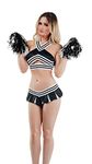 Starline womens Starline Women's Varsity Vixen Bedroom Costume, Black/White, Medium-Large