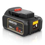 AMICROSS 20V Battery Replacement for Dewalt 20V Battery 5.0Ah, Compatible with DCB206 DCB200 DCB201 DCB204 20 Volt Lithium-Ion MAX XR DCD/DCF/DCG Series Cordless Tools & Chargers DCB112 DCB115