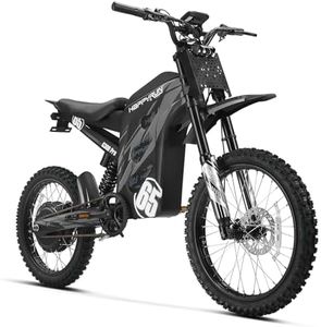 HAPPYRUN Electric Dirt Bike 6500W Peak Motor 72V 30Ah Battery Electric Bike for Adults 50MPH Top Speed 70+ Mile Range Ebike Hydraulic Brakes Electric Motocycle G300pro (G300PRO Black)