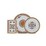 Karaca Positano 18-Piece Bone China Serveware Set for 6 People, 6 x Dinner Plates (27 cm) 6 x Dessert Plates (21 cm) 6 x Serving Platters (17.5 cm), Platinum