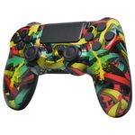 Wireless Controller for PS4, with USB Cable/Dual Vibration/6-Axis Motion Control/3.5mm Audio Jack/Multi Touch Pad/Share Button, Game Controller Compatible with PS4/Slim/Pro/PC, Arrow Graffiti