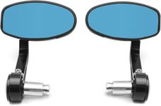 2Pcs CNC Motorcycle Bar End Black Rearview Side Mirrors Compatible with Triumph Speed Triple