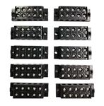 Control Panel 30A 5 Way Bakelite Connector Strip Double Row Barrier Black Terminal (Pack Of 10)