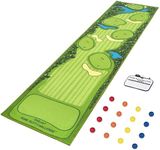 GoSports Pure Putt Challenge Putting Games - Huge 10ft Putting Green Rug with 16 Golf Balls & Scorecard, 2-4 Player Indoor or Outdoor Games for All Skill Levels