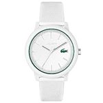 Lacoste Analogue Quartz Watch for Men with White Silicone Bracelet - 2011169