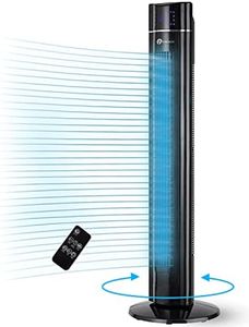PureMate 43-inch Tower Fan with Air Purifier & Aroma Function, 3 Speed Settings, Large LED Display, 8-Hour Timer, Oscillating Portable Electric Floor Bladeless Fan for Bedroom, Home & Office