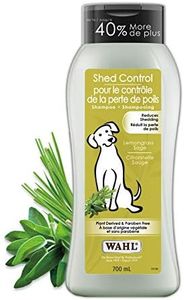 Wahl Canada Dog Shed Control Shampoo, Plant Derived Shampoo in Lemongrass Sage Oatmeal & Aloe extract, reduce shedding and dander leaving coat clean & refreshed, Paraben-Free, 700ml - Model 58323