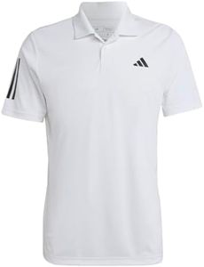 adidas Men's Club 3-Stripes Tennis Polo Shirt, White, Small