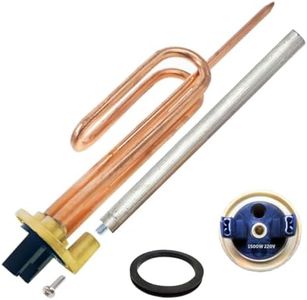 GOLDMAN SERVICE Kit Recambio para Calentador de Agua Eléctrico: 4 piezas: Resistencia Curva, Ánodo de Magnesio, Junta de Goma y Tornillo de Fijación. Compatible con Termos de Grandes Marcas (1500 W)