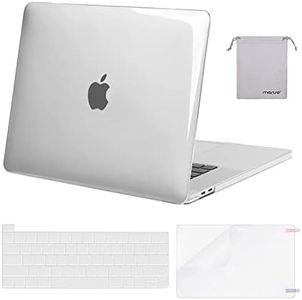 MOSISO Compatible with MacBook Pro 16 inch Case 2020 2019 Release A2141 with Touch Bar Touch ID, Protective Plastic Hard Shell Case & Keyboard Cover & Screen Protector & Storage Bag, Crystal Clear