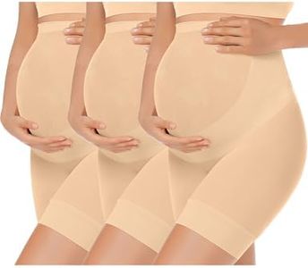 KIM S Maternity Shapewear Fall Maternity Dress for Photoshoot Maternity Clothes Maternity Shapewear Shorts Maternity Shapewear Bodysuit Clothes Pregnancy Must Haves (Nude+Nude+Nude L)