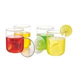 Black Olive Shot Glass - Unbreakable Plastic Transparent Glass for Water, Juice, Wine, Beer, Soft Drinks, Whiskey, Drinking Set for Guest, Home and Office, Club & Restaurant Use(Set of 6)