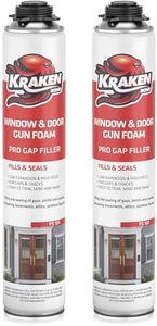 Kraken Bond Window & Door Expanding Foam Sealant - (2x24oz) Professional Gap Filling Gun Use Polyurethane Spray Foam, Low Expansion Waterproof Gap Filler, Gun&Cleaner NOT Included - 2 Pack