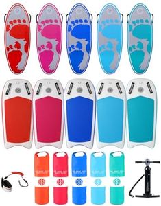 Two Bare Feet 44" Inflatable Lightweight Portable Bodyboard with EVA Deck for Adults and Kids (Aqua (Board Only)