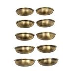 Wood Grip Cup Handle Pull 3" Hole Center - Antique Brass