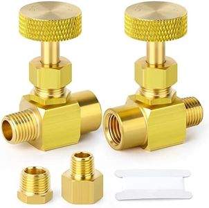 GASHER Brass Replacement Control Needle Valve 1/4" Female NPT X 1/4" Male NPT 4PCS