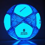 admecoo Light Up Non-LED Soccer Ball Glow in The Dark Soccer Ball Size 3/4/5 with Needles and Pump Ball for Men Youth and Adult Night Games Official Size & Weight-Size.5