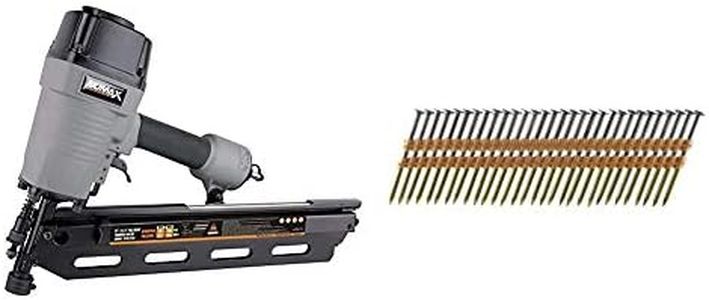 NuMax SFR2190 Pneumatic Framing Nailer Bundle with B&C Eagle Framing Nails (500 Count)
