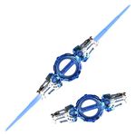 Light Sabers for Kids, Fire Spin Sword Double-Edged Lightsaber Toy with 7-Color LED Lights & Sound,360° Rotating for Kids Role-Play Battles,Retractable Light Saber Sword for Party Christmas (Blue)