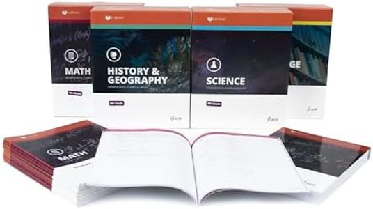 Grade 9 Christian Homeschool Curriculum 4-Subject Set +Teacher Guides Language Arts Math Science Social Studies for Homeschooling 9th Alpha Omega Lifepac