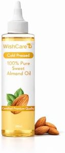 WishCare® Pure Cold Pressed Sweet Almond Oil for Hair Growth and Glowing Skin & Face - 200ml