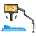 TOMLOV TM3K-AF Flex Autofocus Digital Microscope: HDMI IPS Coin Magnifier with Gen 6 Flex Arm & Enhanced Side Lighting, 7" Soldering Microscope for Coin & PCB, PC/TV Compatible, 64GB