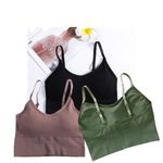 Acnos Black Pink Green Women Cotton Padded Wire Free Sports Bra Fitness Yoga Gymwear Fashionable Lifestyle Outdoor Life Free Size Pack of 3