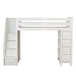 Plank & Beam Staircase Combo Loft Bed + Dresser, White