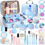 INNOCHEER Pretend Makeup for Toddlers, Fake Play Makeup for Little Girls, Frozen Toy Makeup Set for Girls, Birthday Christmas Princess Gifts Toddler Girl Toys Age 2 3 4 5 6 7 8 (Not Real Makeup)