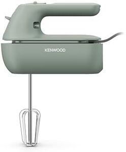 Kenwood QuickMix Go – Hand Mixer with 350W Motor, 5 Speed Control, Stainless Steel Beaters & Dough Hooks, SureEject Release, All-in-One Storage Case, Compact Everyday Baking Tool, Green (HMP40000GR)