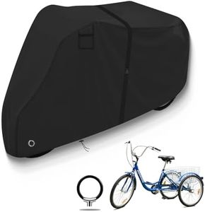 Adult Tricycle Cover/Electric Trike Cover, 600D Heavy Duty Oxford Cloth Tricycle Cover, UV Protection & Windproof, Waterproof Recumbent Trike Cover Replacement,includes 1 x adjustable Straps (Black)