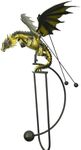 Red Carpet Studios Garden Stake Metal Rocker Gardening Yard Art, 51.25" Tall, Dragon