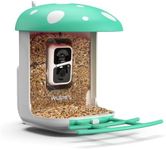 Smart Bird Feeder with Camera Solar Panel,1080P HD Camera APP Notify Auto Capture Bird Videos & Motion Detection,AI Identify 16000 Bird Species for Outside Wireless Watching Bird