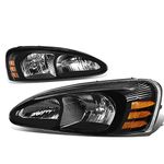 Pontiac Grand Prix Pair of Headlight (Black Housing Amber Corner) 7th gen FT1 GT2 GTP