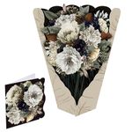 Gcardist Pop Up Cards,Black White Bouquet Greeting Cards - 12 inches 3D Popup Blossom Paper Flower Greeting Cards for Mother’s Day， Birthday，Anniversary ，wedding （Note Card ＆ Envelope Included）