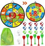 Rayong Kids Dart Board Set 29 Inches Large Double Sided Dart Board Indoor Outdoor Party Garden Darts Game with 12 Sticky Balls and Storage Bag for 3 4 5 6 7 8 9 10 11 12 Year Old Boys Girls and Adult