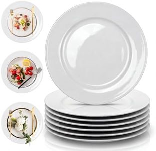 PROY 100 Pcs Charger Plates Bulk, 13" White Plate Charger for Dinner Plates, Round Wedding Chargers Plastic Dinner Plates for Table Setting Wedding Party Decoration