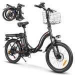 SAMEBIKE Foldable Electric Bike for Adults, 20" Fat Tire Ebike with Speed 20MPH Peak 560W Motor, Max Range 62 Miles, 36V 432Wh UL2849 Certified Removable Battery, Electric Bicycle for Men/Women, BK