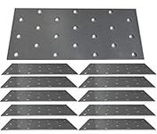 Joining Plate Flat Connecting Iron Galvanised Heavy Duty Repair Connector Metal Steel Sheet 5.5" x 2.3" x 0.08" (140 x 60 x 2mm) Pack of 10pcs