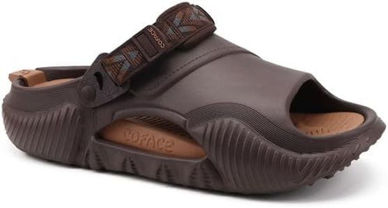 COFACE Mens Clogs with Arch Support Orthopedic Sandals for Men Orthotic 2025 Recovery Mules Man Plantar Fasciitis Summer Casual BrownKhaki Size 14