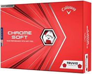 2020 Callaway Chrome Soft Golf Balls (Truvis Red/White)