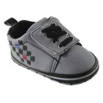 Luvable Friends Baby-Boys Unisex-Child Skater Sneaker - K Skater Sneaker - K Grey Size: 12-18 Months M US Toddler