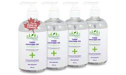 Bodywell Naturals - Hand Sanitizer Gel - No Fragrance Added - 70% Ethanol - 340 millilitre - 12 fluid ounces - 4 Pack